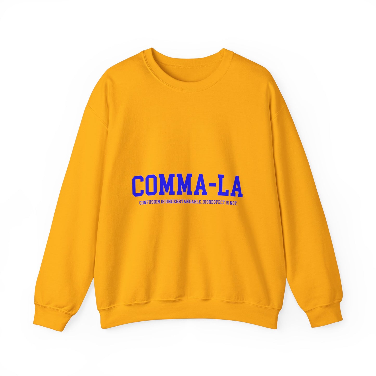 It's Pronounced Comma-La Crewneck Royal Blue/Gold