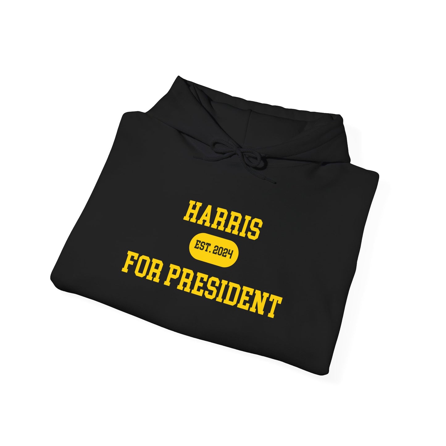 Harris For President Hoodie Black/Old Gold