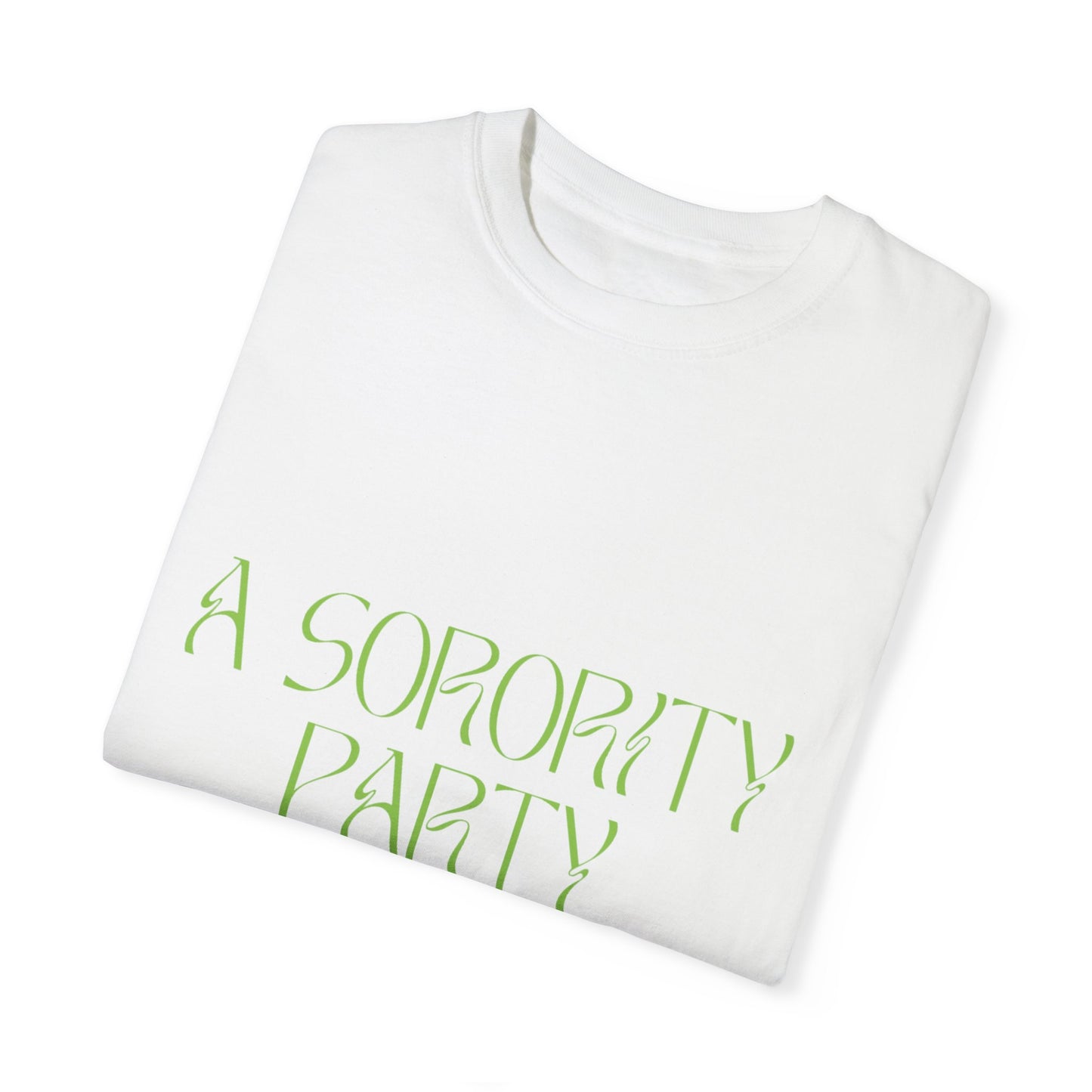 A Sorority Party T-Shirt Salmon Pink/Apple Green