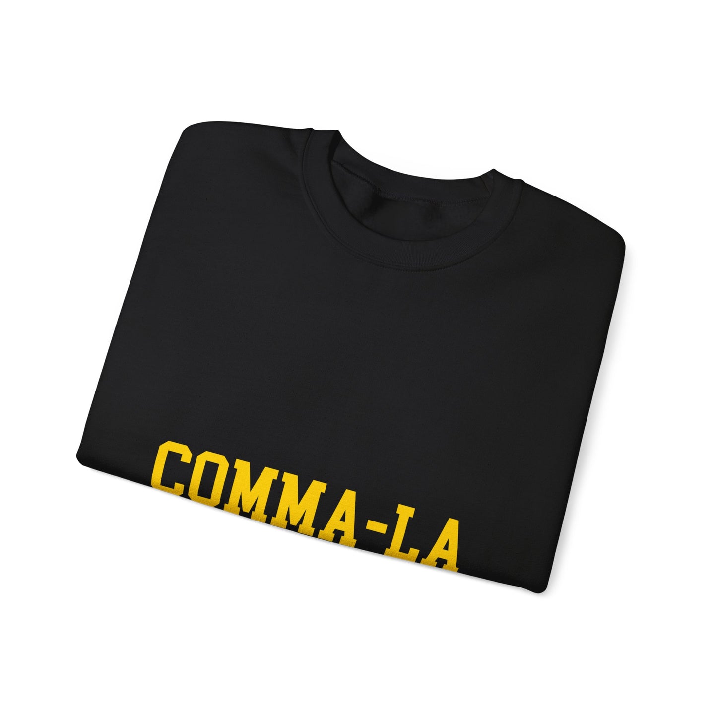 It's Pronounced Comma-La Crewneck Black/Old Gold