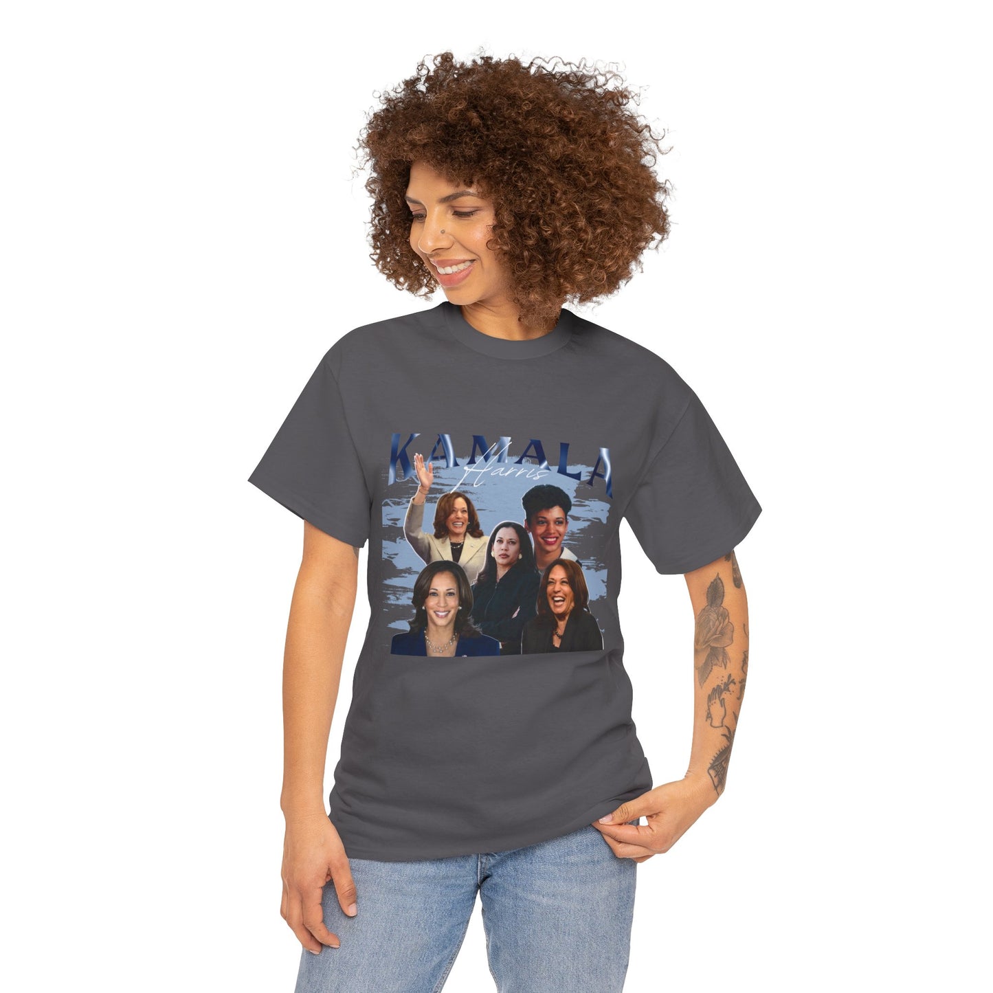 Kamala Harris Blue Collage T-Shirt