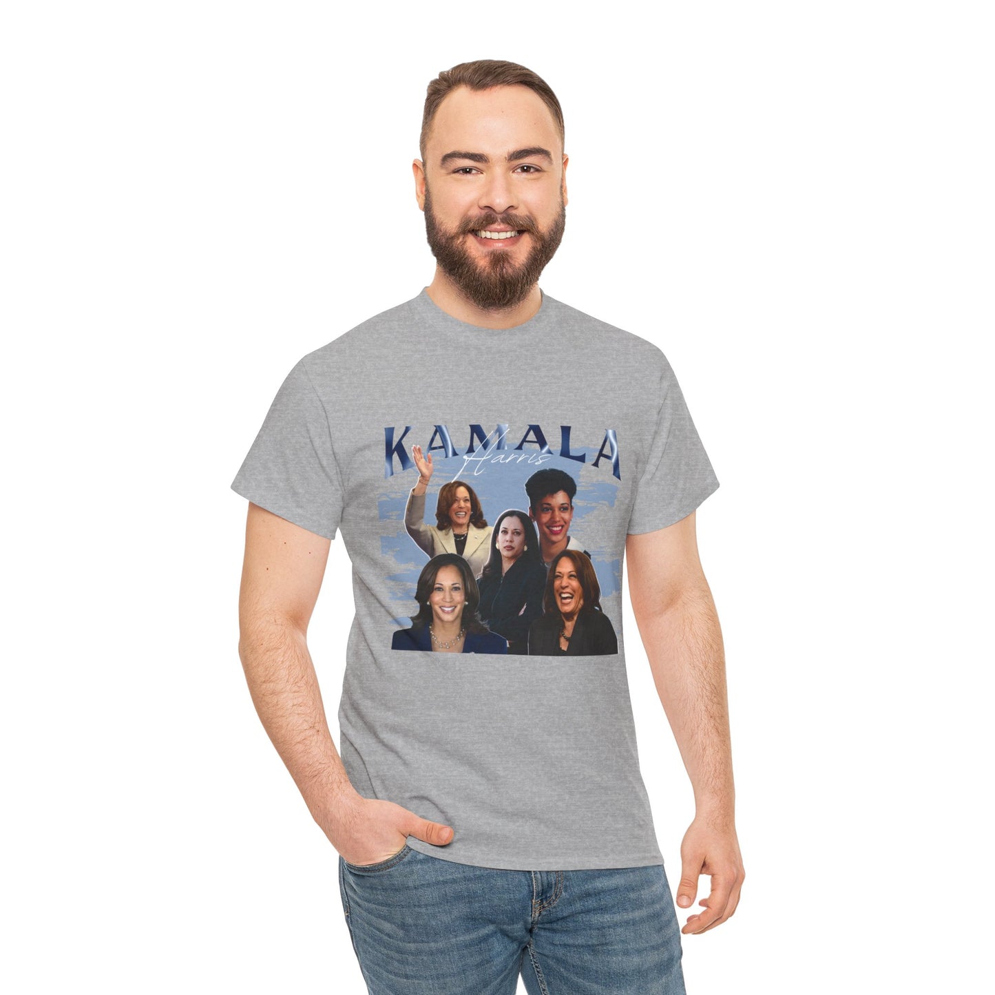 Kamala Harris Blue Collage T-Shirt