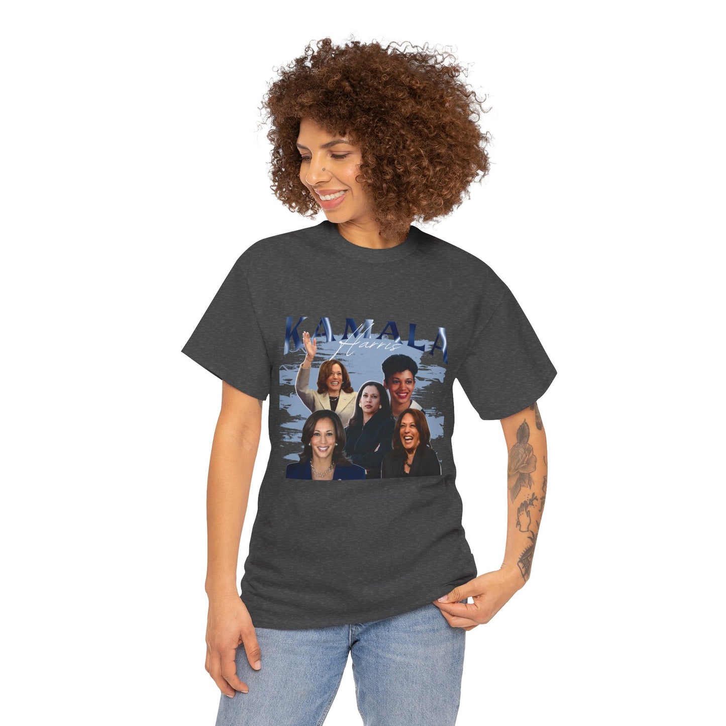 Kamala Harris Blue Collage T-Shirt