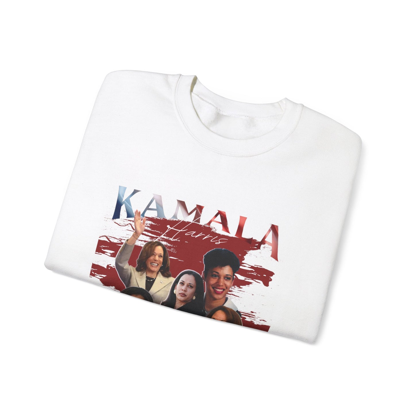 Kamala Harris Red Collage Crewneck Sweater