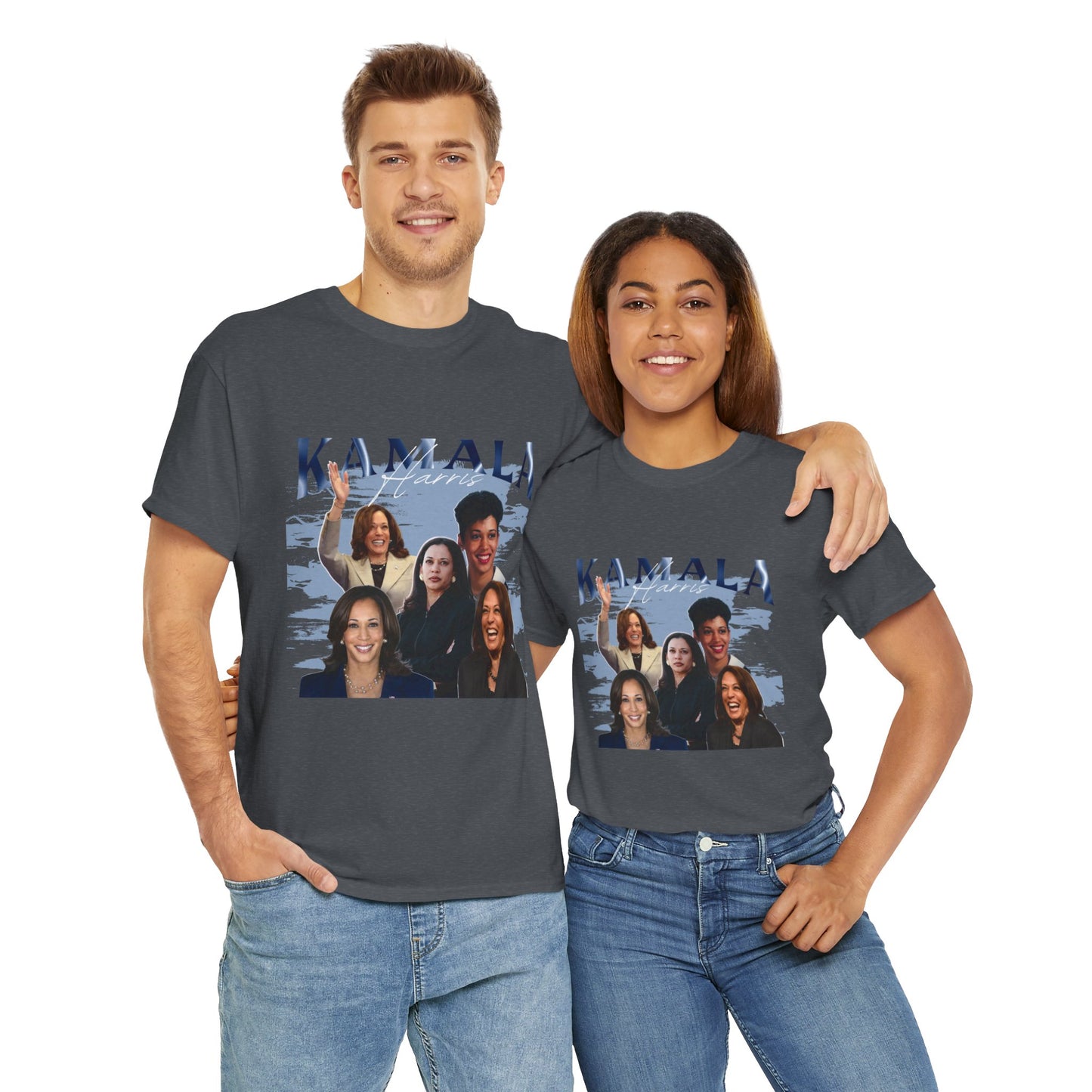 Kamala Harris Blue Collage T-Shirt