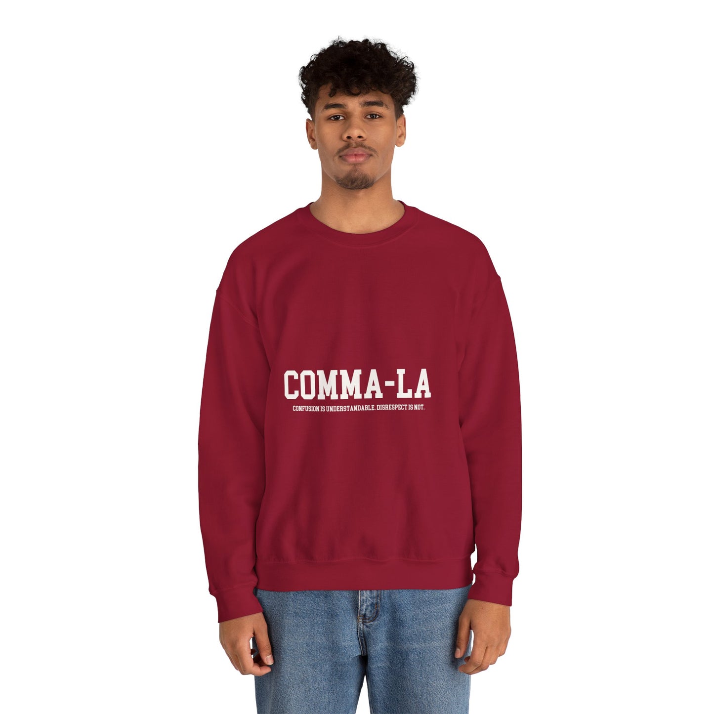 It's Pronounced Comma-La Crewneck Crimson/Cream