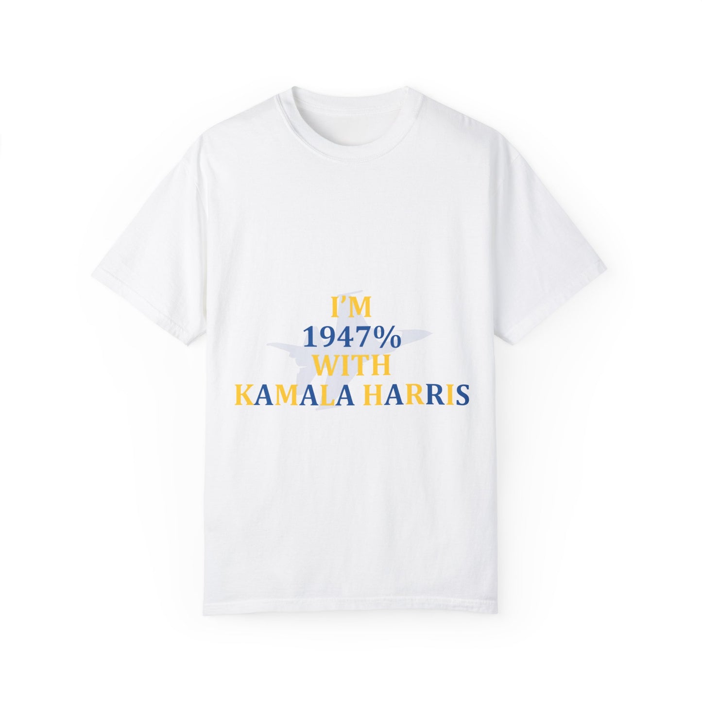 I'm 1947% With Kamala Tee Ultramarine Blue/Golden Yellow