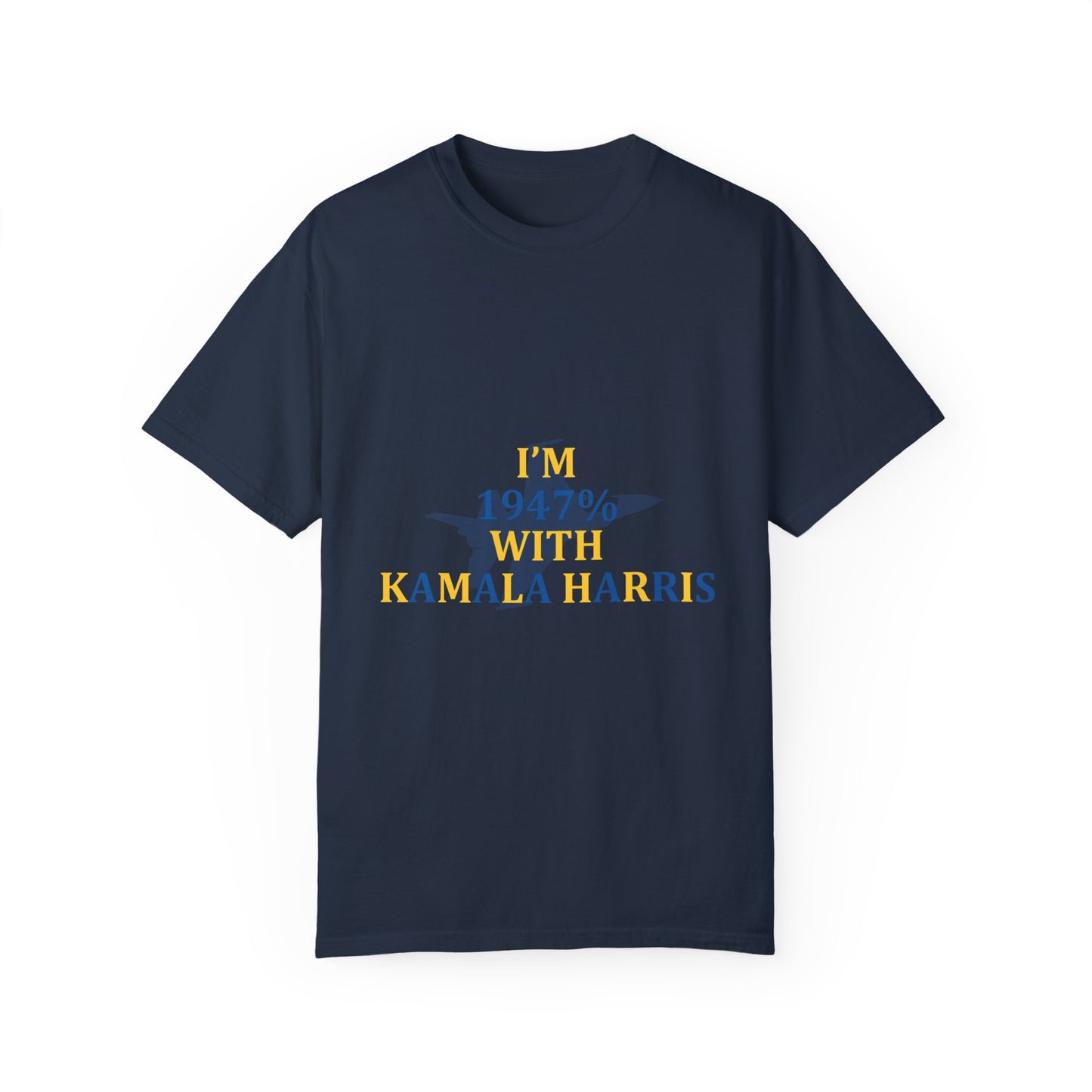 I'm 1947% With Kamala Tee Ultramarine Blue/Golden Yellow