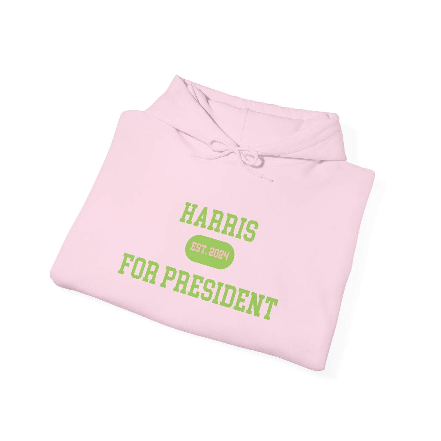 Harris For President Hoodie Salmon Pink/Apple Green