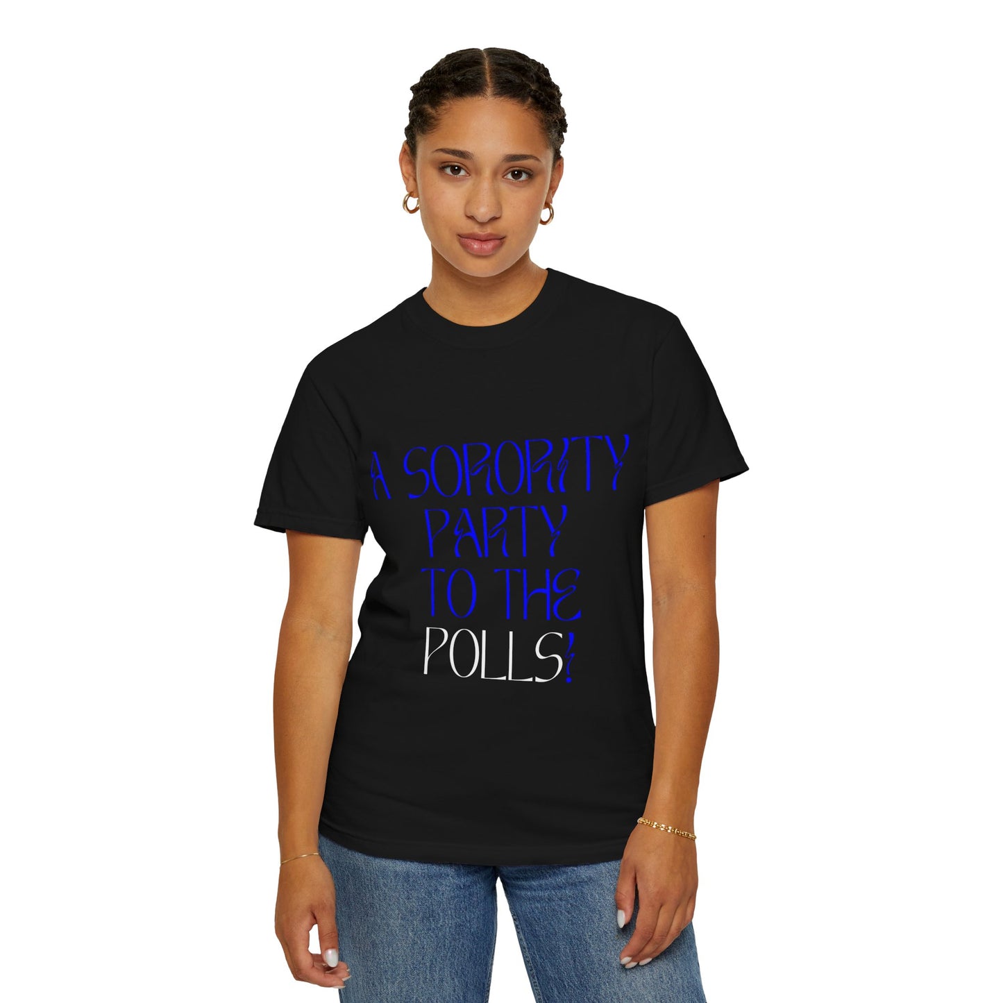 A Sorority Party T-Shirt Royal Blue/White