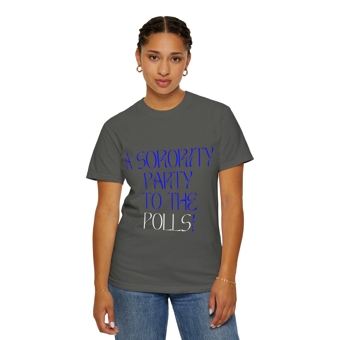 A Sorority Party T-Shirt Royal Blue/White