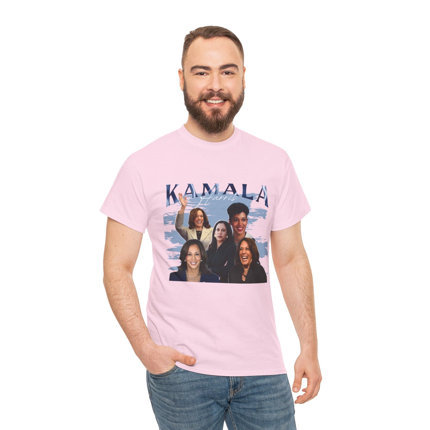 Kamala Harris Blue Collage T-Shirt