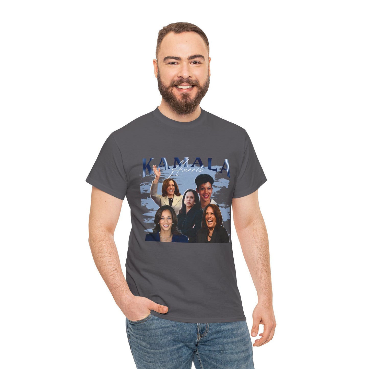 Kamala Harris Blue Collage T-Shirt