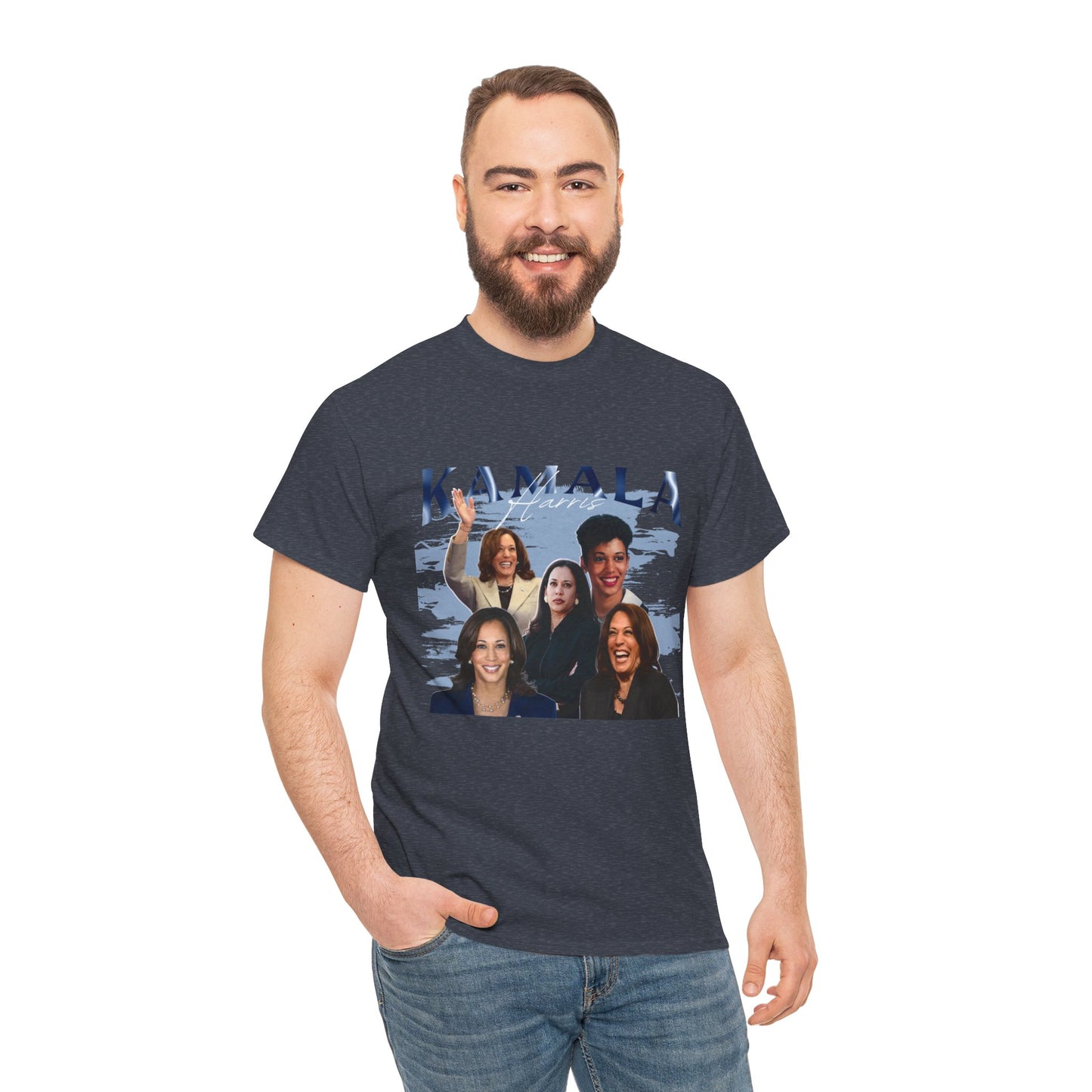 Kamala Harris Blue Collage T-Shirt