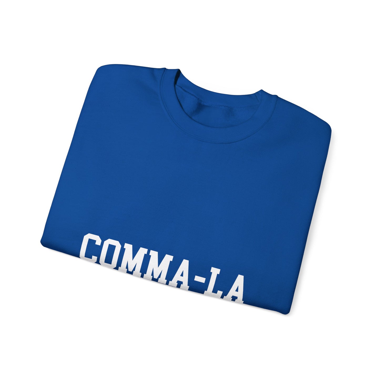 It's Pronounced Comma-La Crewneck Royal Blue/Pure White