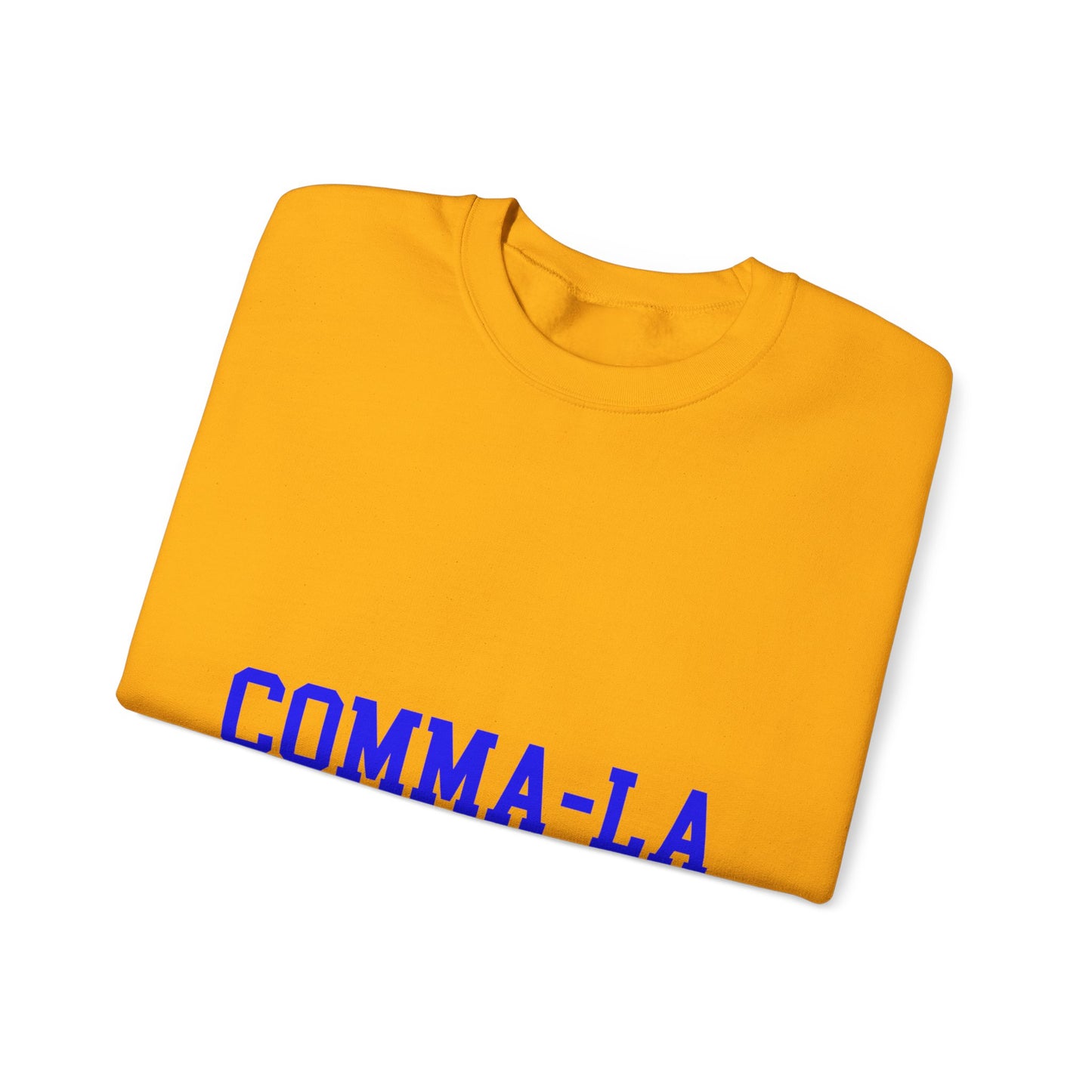 It's Pronounced Comma-La Crewneck Royal Blue/Gold