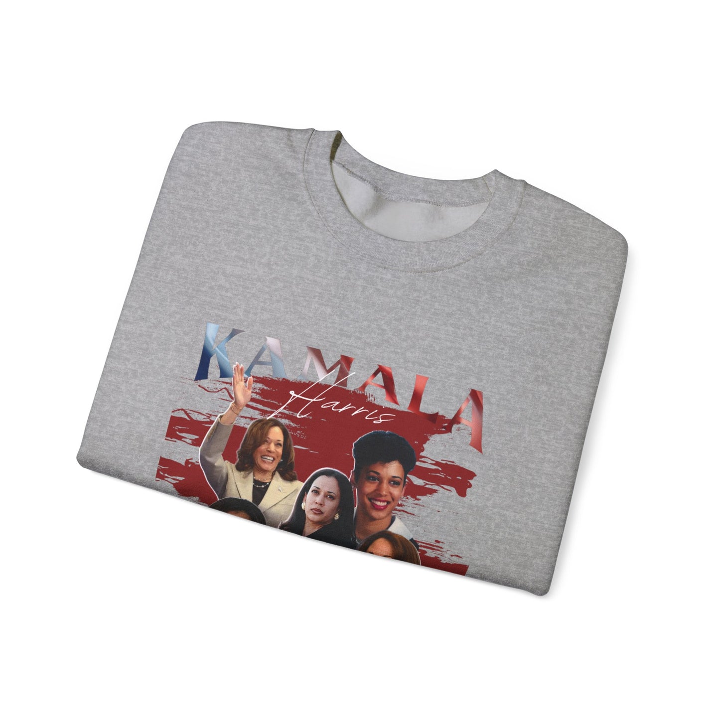 Kamala Harris Red Collage Crewneck Sweater