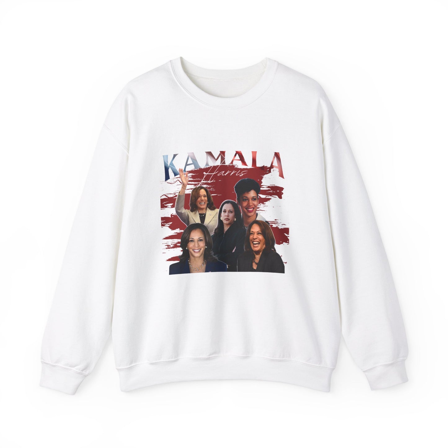 Kamala Harris Red Collage Crewneck Sweater