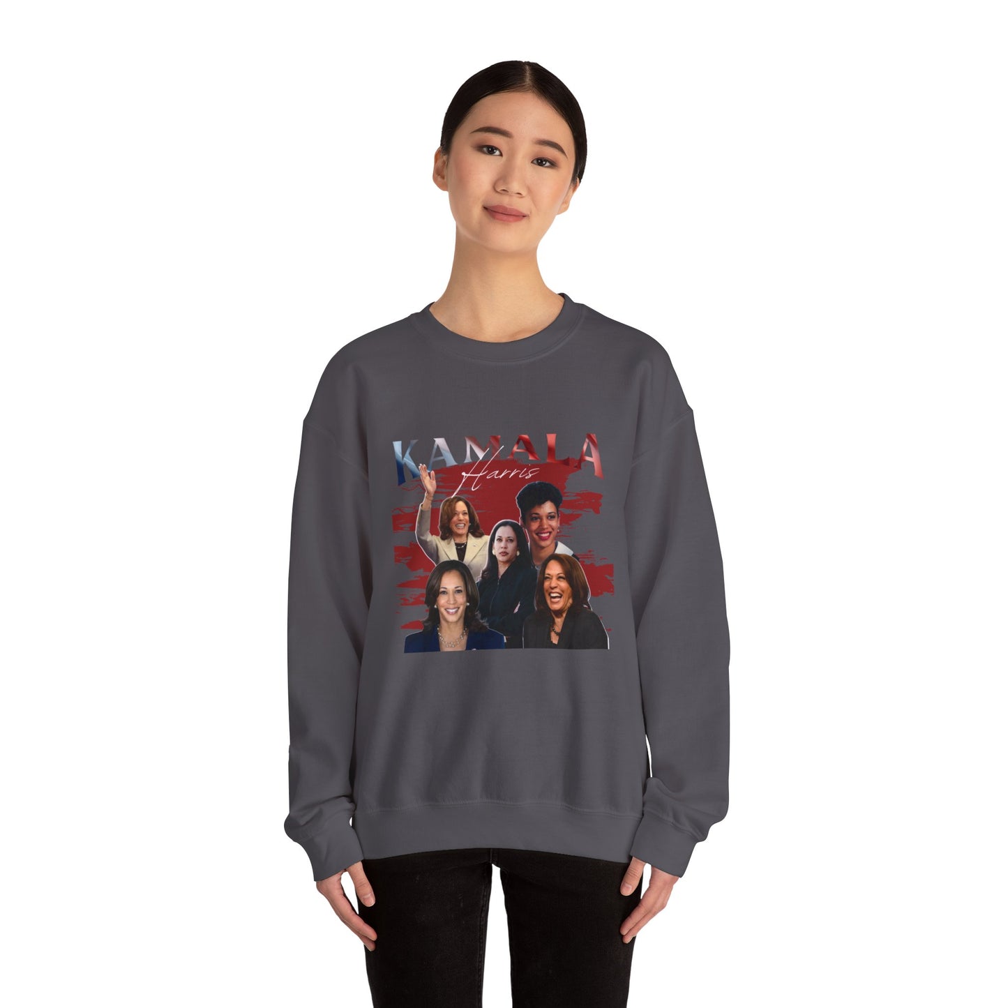 Kamala Harris Red Collage Crewneck Sweater