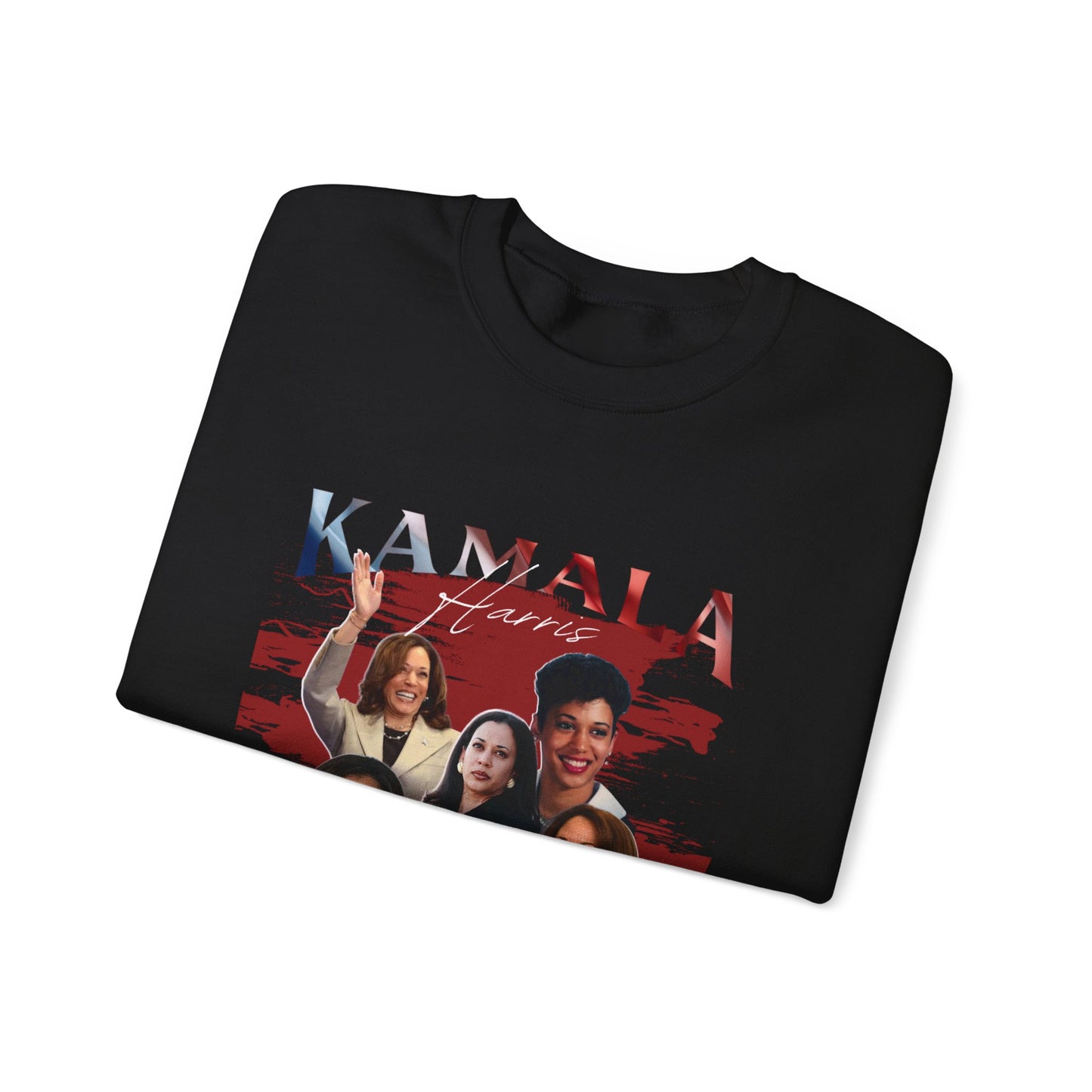 Kamala Harris Red Collage Crewneck Sweater