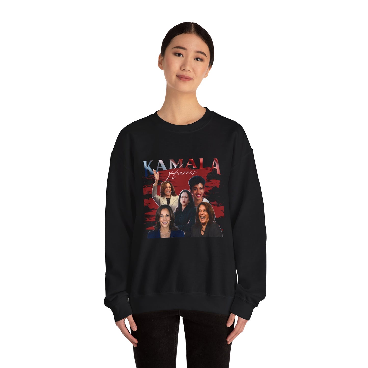 Kamala Harris Red Collage Crewneck Sweater