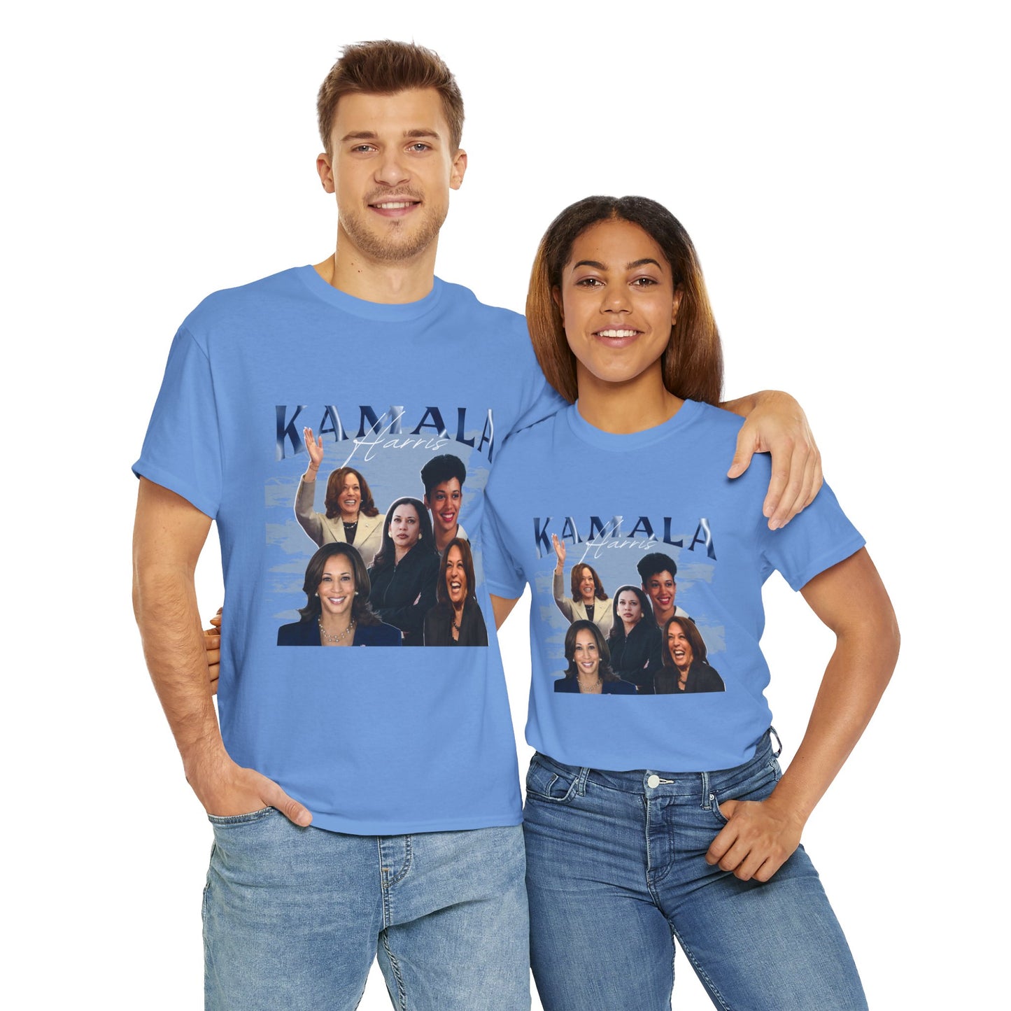 Kamala Harris Blue Collage T-Shirt