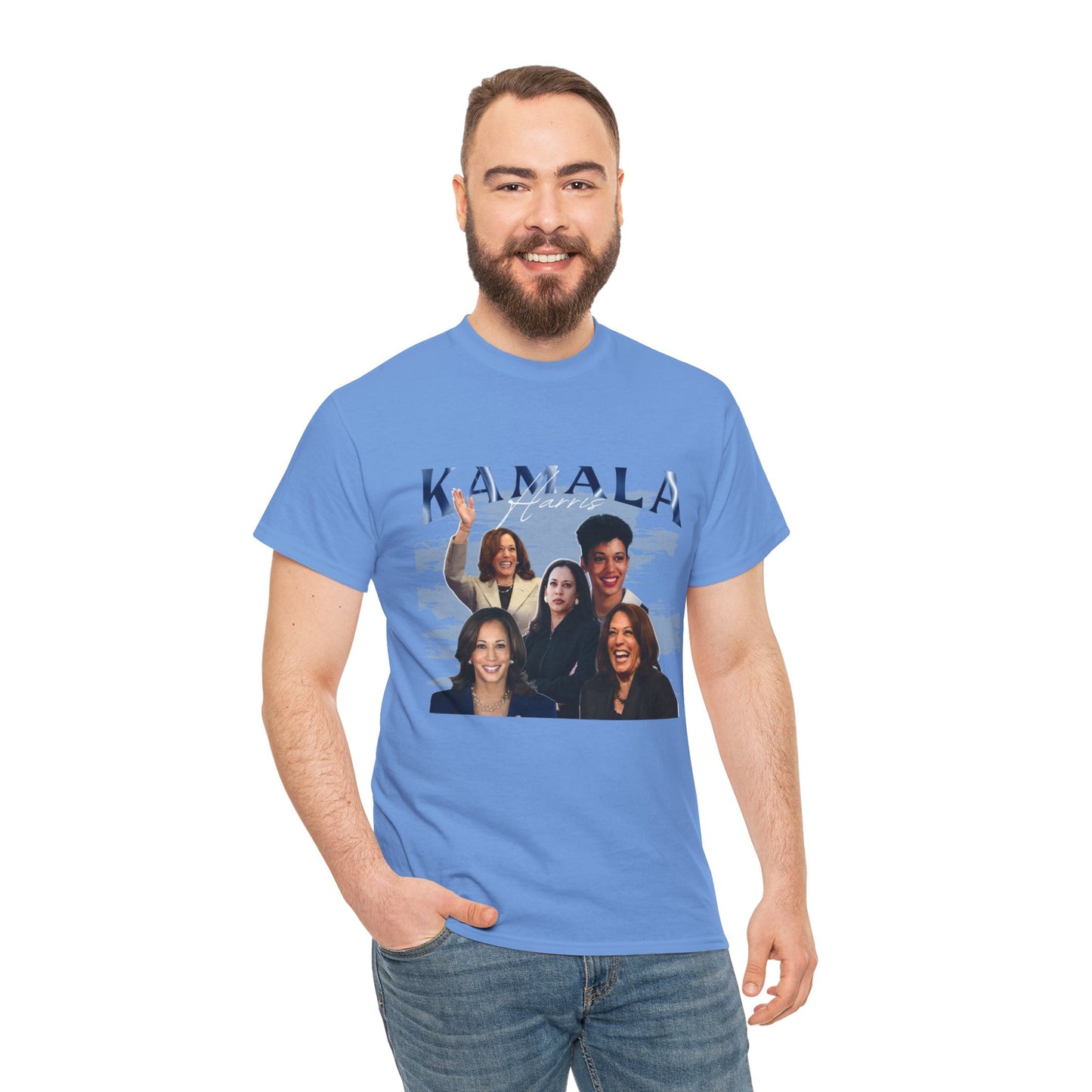 Kamala Harris Blue Collage T-Shirt