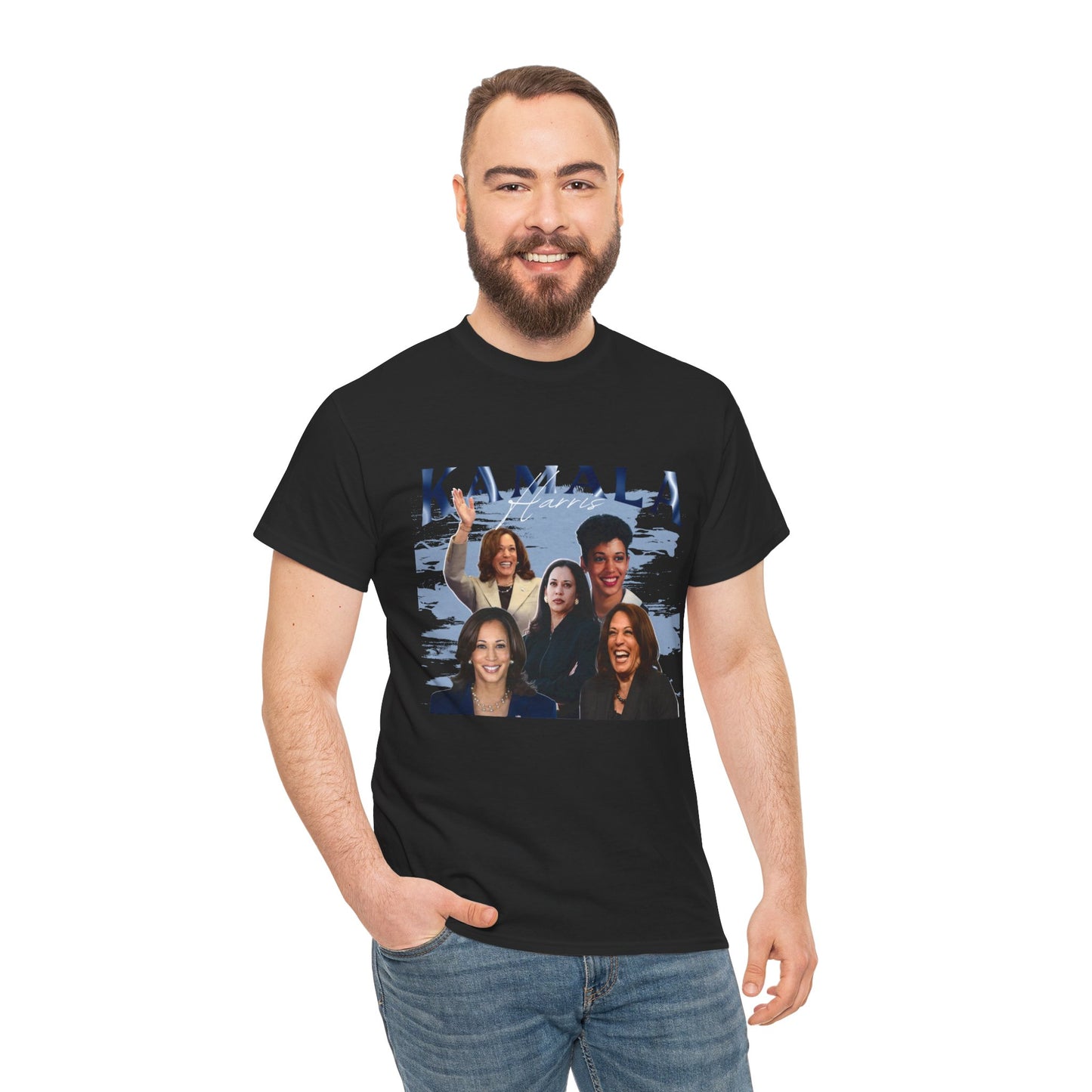 Kamala Harris Blue Collage T-Shirt