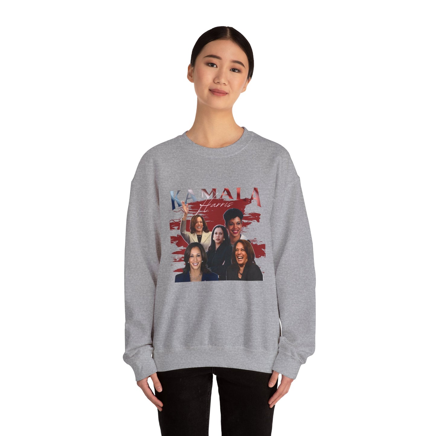 Kamala Harris Red Collage Crewneck Sweater