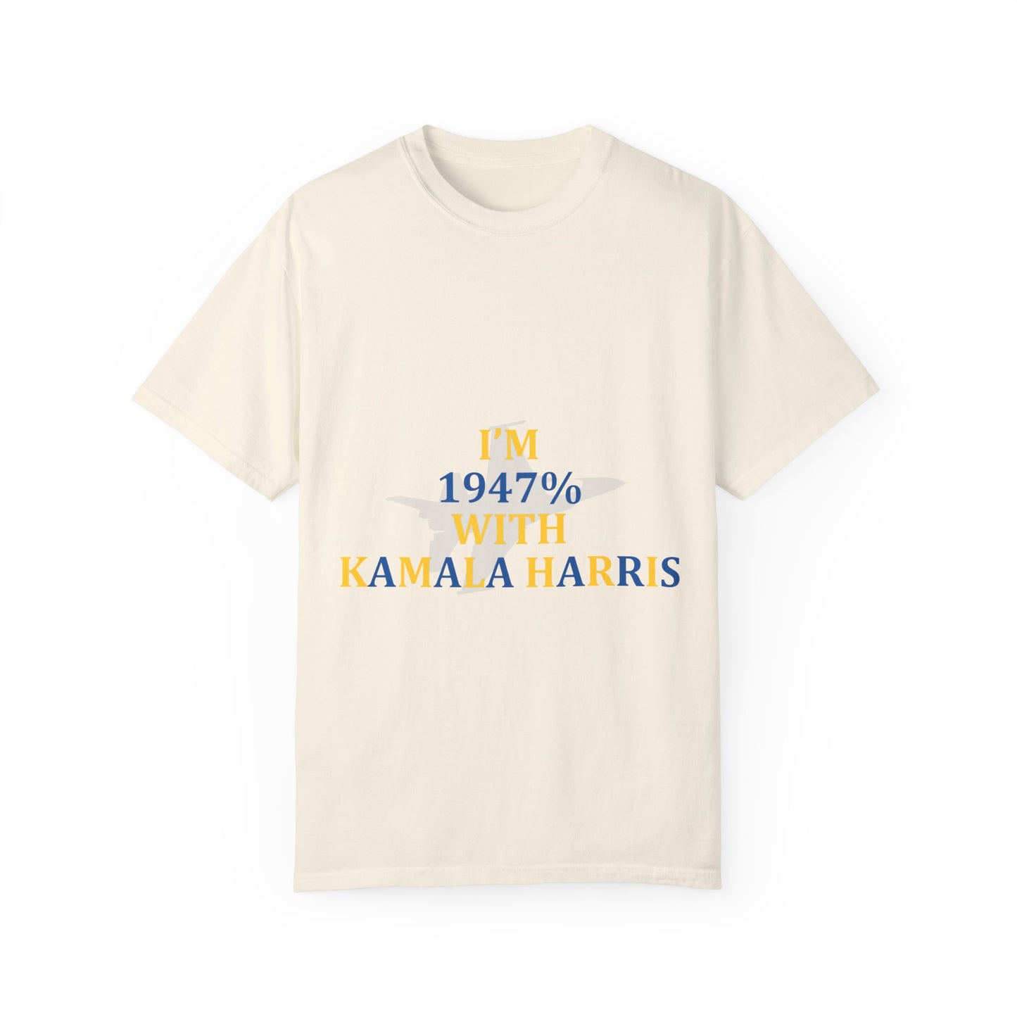 I'm 1947% With Kamala Tee Ultramarine Blue/Golden Yellow