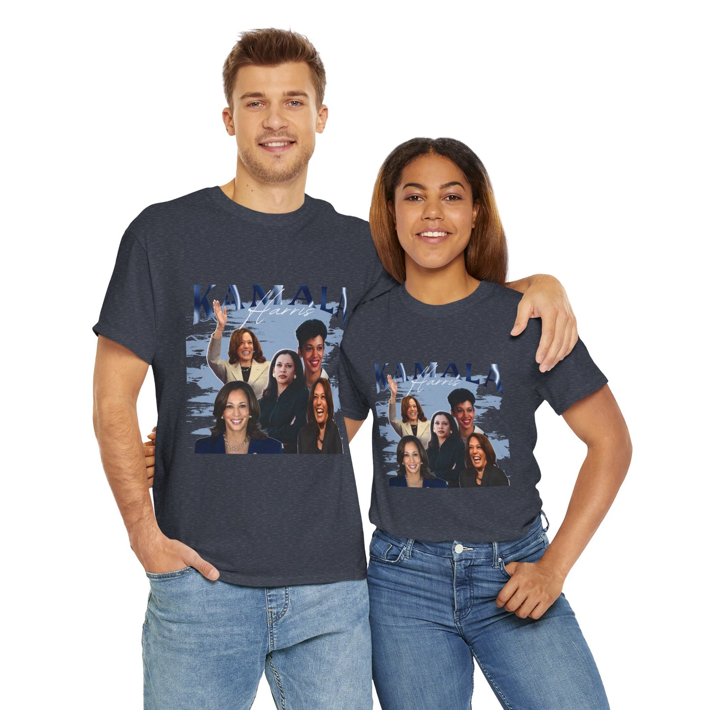 Kamala Harris Blue Collage T-Shirt