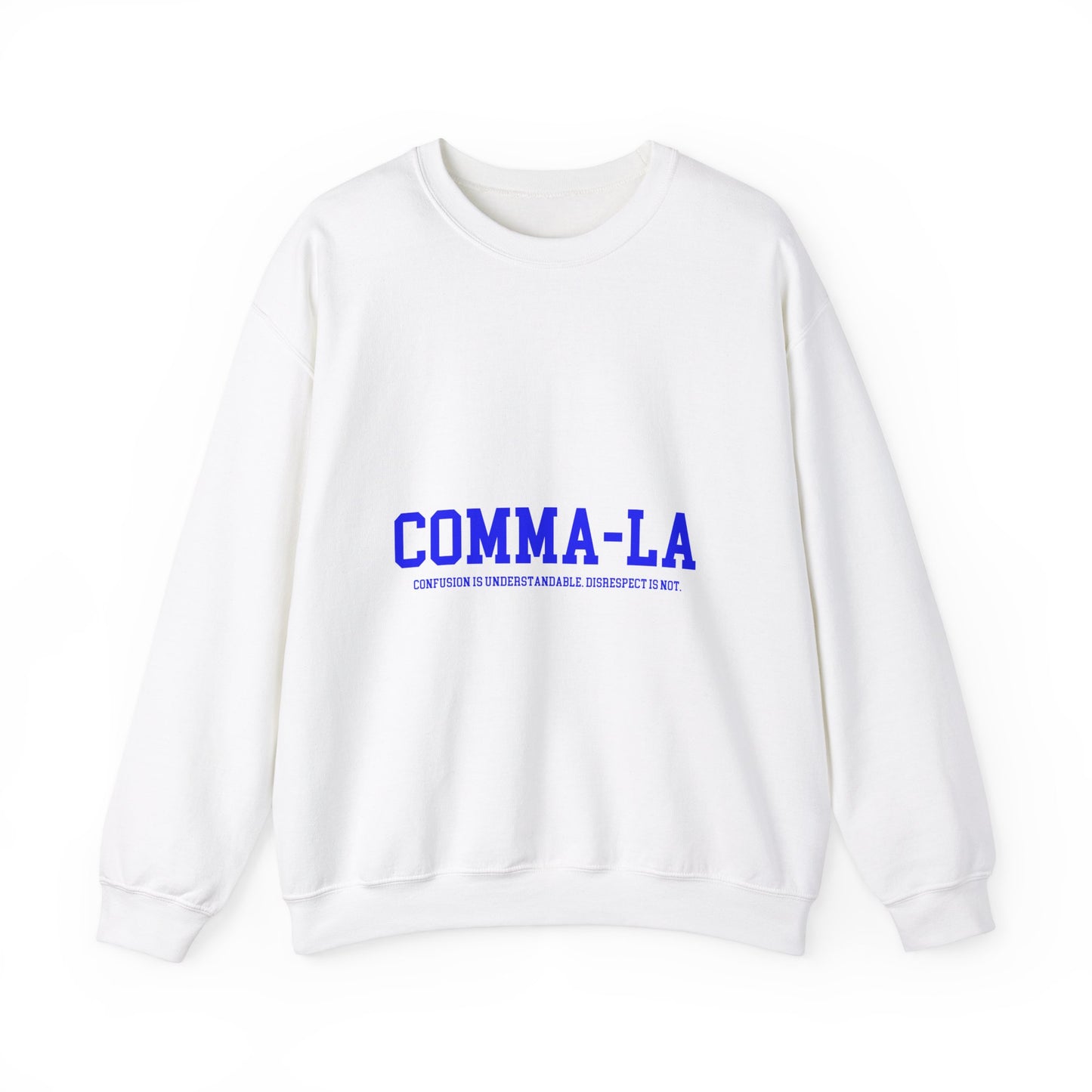 It's Pronounced Comma-La Crewneck Royal Blue/Pure White