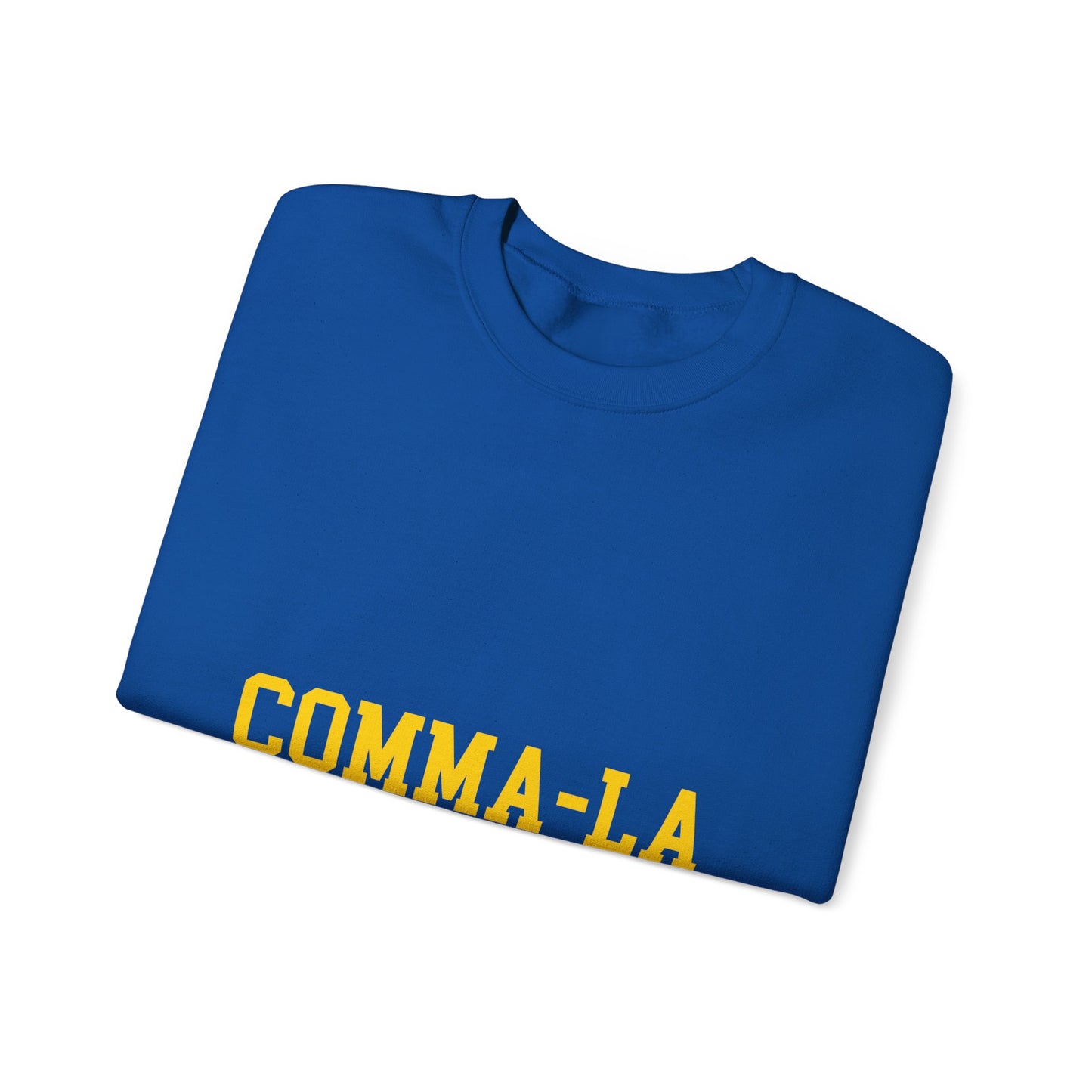 It's Pronounced Comma-La Crewneck Royal Blue/Gold