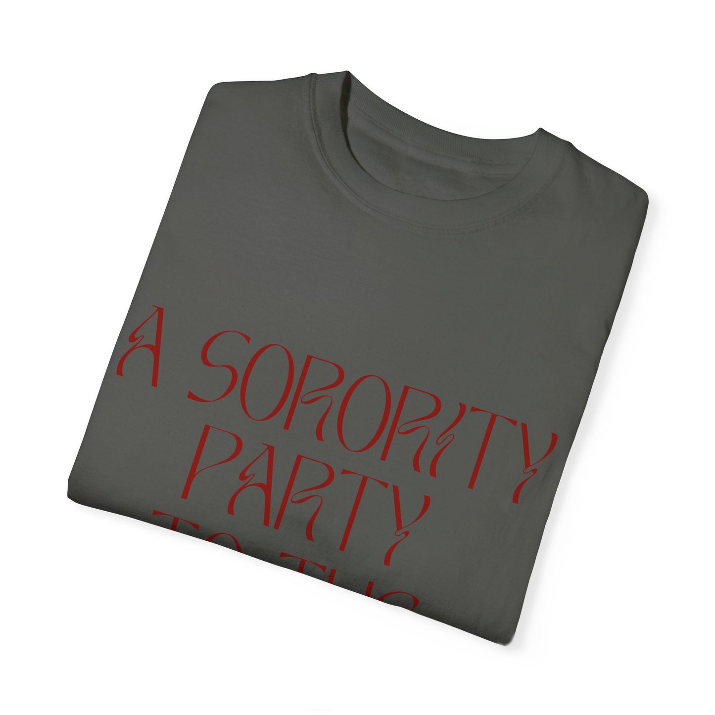 A Sorority Party T-Shirt Crimson/Cream