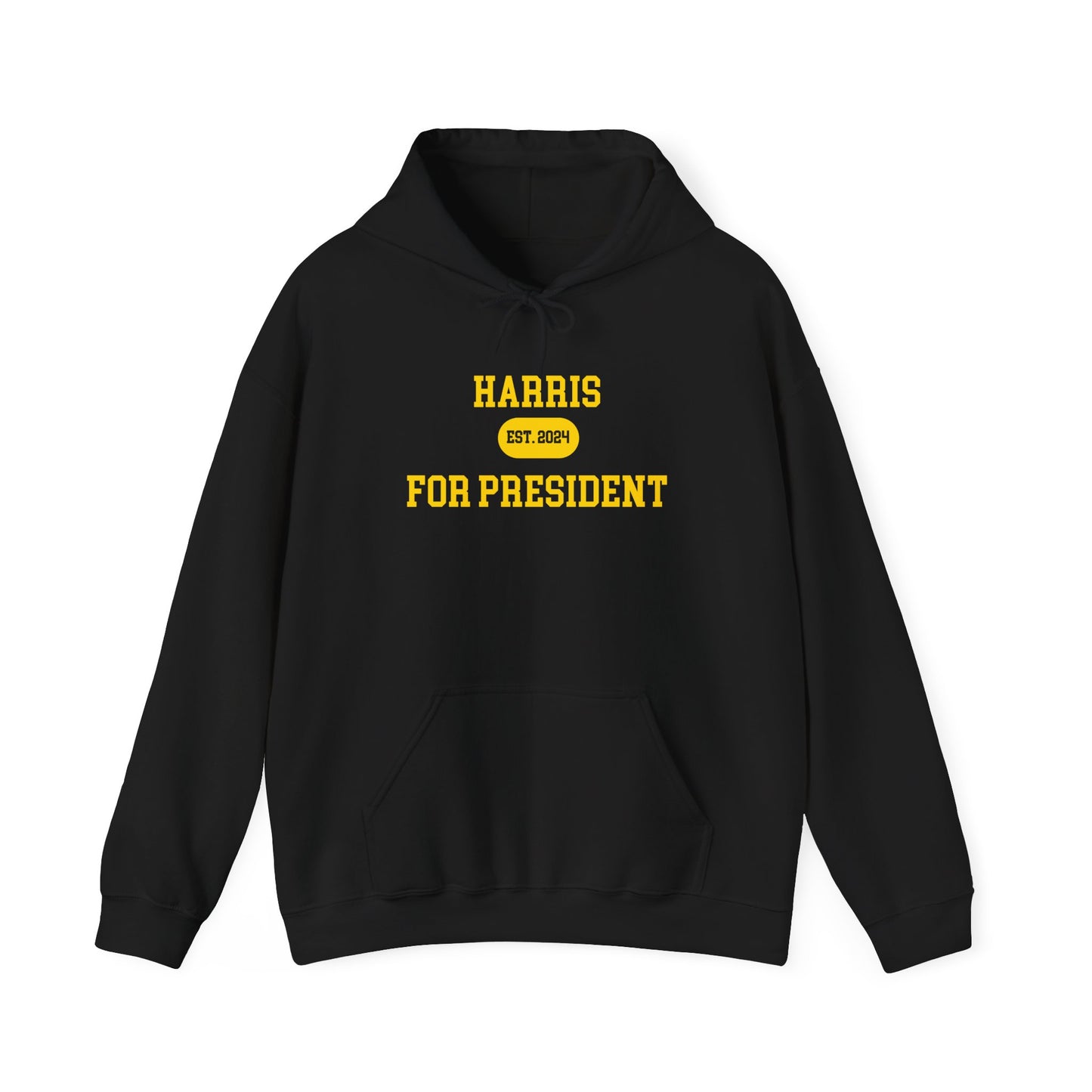 Harris For President Hoodie Black/Old Gold