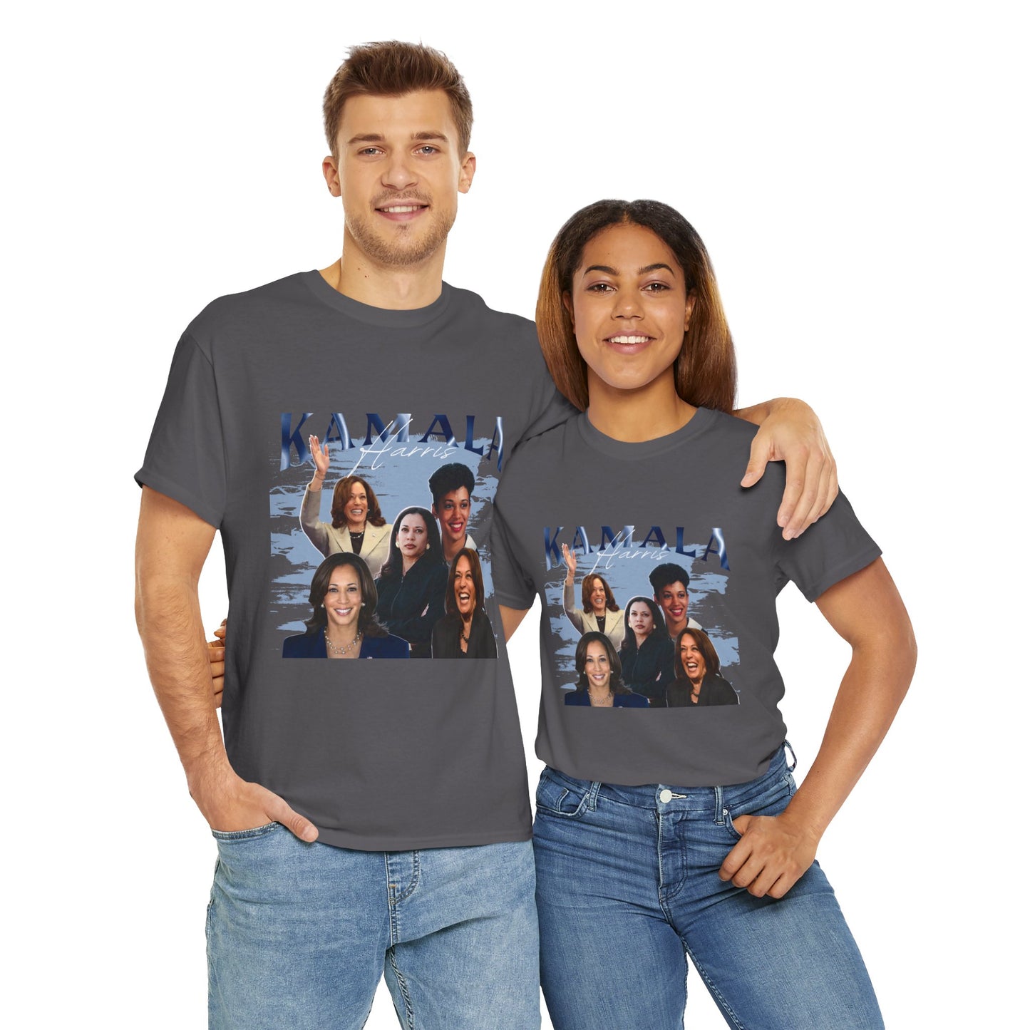 Kamala Harris Blue Collage T-Shirt