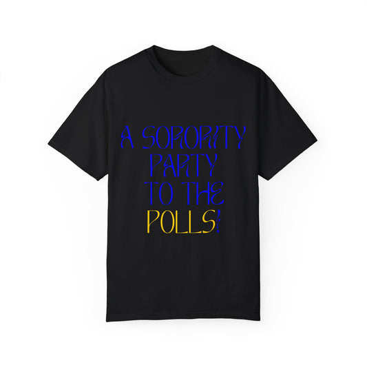 A Sorority Party T-Shirt Royal Blue/Gold