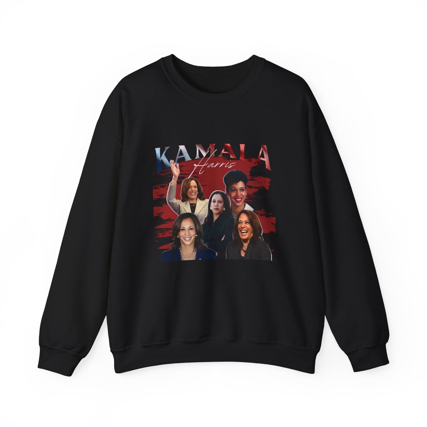 Kamala Harris Red Collage Crewneck Sweater